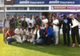 Newham CC Under 18s celebrate winning the 2014 Essex Cup Final at the Essex County Ground